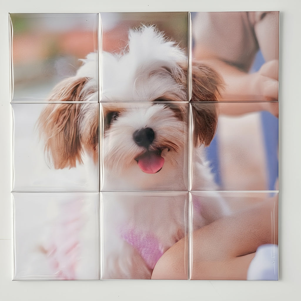 2×2" Puzzle Photo Magnet Set — 3×3 Layout (9 Pieces)